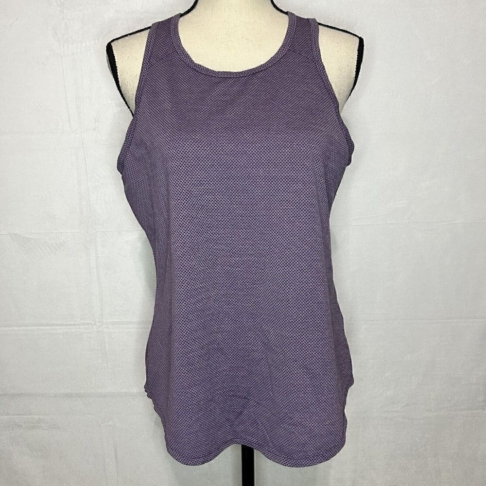 Athletic Works Womens Purple Open Back Tank Stretch Size M (8-10)